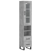 Thumbnail for Highboard Betongrau 34,5x34x180 cm Holzwerkstoff