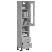 Thumbnail for Highboard Betongrau 34,5x34x180 cm Holzwerkstoff