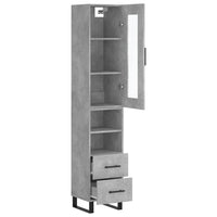 Thumbnail for Highboard Betongrau 34,5x34x180 cm Holzwerkstoff