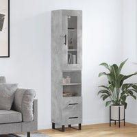 Thumbnail for Highboard Betongrau 34,5x34x180 cm Holzwerkstoff
