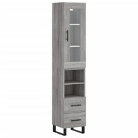 Thumbnail for Highboard Grau Sonoma 34,5x34x180 cm Holzwerkstoff