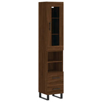 Thumbnail for Highboard Braun Eichen-Optik 34,5x34x180 cm Holzwerkstoff