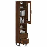 Thumbnail for Highboard Braun Eichen-Optik 34,5x34x180 cm Holzwerkstoff