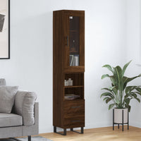 Thumbnail for Highboard Braun Eichen-Optik 34,5x34x180 cm Holzwerkstoff