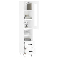 Thumbnail for Highboard Weiß 34,5x34x180 cm Holzwerkstoff