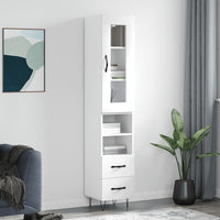 Thumbnail for Highboard Weiß 34,5x34x180 cm Holzwerkstoff
