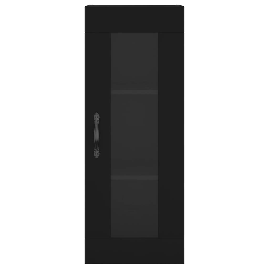 Highboard Schwarz 34,5x34x180 cm Holzwerkstoff