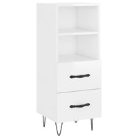Thumbnail for Highboard Hochglanz-Weiß 34,5x34x180 cm Holzwerkstoff