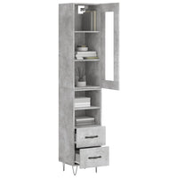 Thumbnail for Highboard Betongrau 34,5x34x180 cm Holzwerkstoff