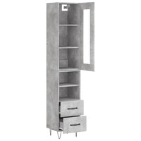 Thumbnail for Highboard Betongrau 34,5x34x180 cm Holzwerkstoff