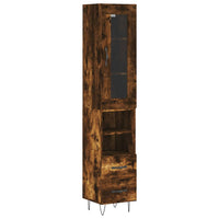 Thumbnail for Highboard Räuchereiche 34,5x34x180 cm Holzwerkstoff