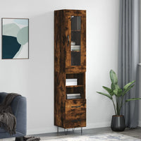 Thumbnail for Highboard Räuchereiche 34,5x34x180 cm Holzwerkstoff
