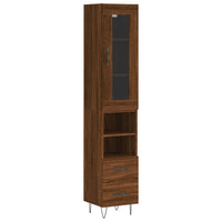 Thumbnail for Highboard Braun Eichen-Optik 34,5x34x180 cm Holzwerkstoff