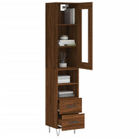 Thumbnail for Highboard Braun Eichen-Optik 34,5x34x180 cm Holzwerkstoff