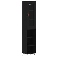 Thumbnail for Highboard Schwarz 34,5x34x180 cm Holzwerkstoff