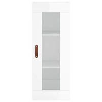 Thumbnail for Highboard Hochglanz-Weiß 34,5x34x180 cm Holzwerkstoff
