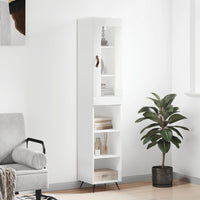 Thumbnail for Highboard Hochglanz-Weiß 34,5x34x180 cm Holzwerkstoff