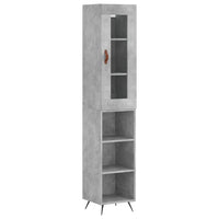 Thumbnail for Highboard Betongrau 34,5x34x180 cm Holzwerkstoff