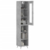 Thumbnail for Highboard Betongrau 34,5x34x180 cm Holzwerkstoff