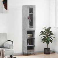 Thumbnail for Highboard Betongrau 34,5x34x180 cm Holzwerkstoff