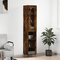 Thumbnail for Highboard Räuchereiche 34,5x34x180 cm Holzwerkstoff