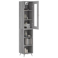 Thumbnail for Highboard Grau Sonoma 34,5x34x180 cm Holzwerkstoff