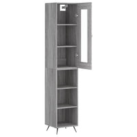 Thumbnail for Highboard Grau Sonoma 34,5x34x180 cm Holzwerkstoff