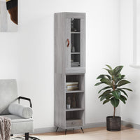Thumbnail for Highboard Grau Sonoma 34,5x34x180 cm Holzwerkstoff