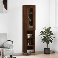 Thumbnail for Highboard Braun Eichen-Optik 34,5x34x180 cm Holzwerkstoff
