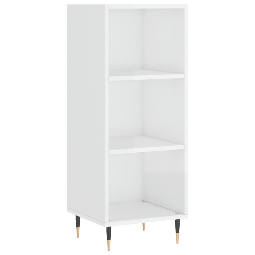 Highboard Hochglanz-Weiß 34,5x34x180 cm Holzwerkstoff