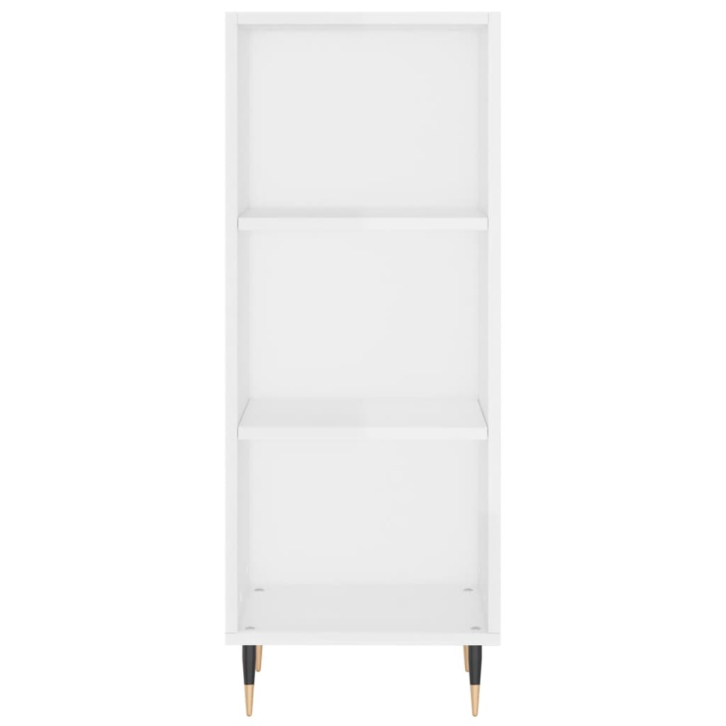Highboard Hochglanz-Weiß 34,5x34x180 cm Holzwerkstoff