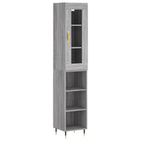 Thumbnail for Highboard Grau Sonoma 34,5x34x180 cm Holzwerkstoff