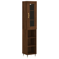 Thumbnail for Highboard Braun Eichen-Optik 34,5x34x180 cm Holzwerkstoff