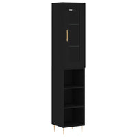 Thumbnail for Highboard Schwarz 34,5x34x180 cm Holzwerkstoff