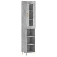 Thumbnail for Highboard Betongrau 34,5x34x180 cm Holzwerkstoff