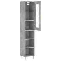 Thumbnail for Highboard Betongrau 34,5x34x180 cm Holzwerkstoff