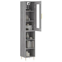 Thumbnail for Highboard Grau Sonoma 34,5x34x180 cm Holzwerkstoff