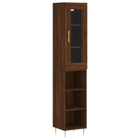 Thumbnail for Highboard Braun Eichen-Optik 34,5x34x180 cm Holzwerkstoff