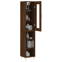 Thumbnail for Highboard Braun Eichen-Optik 34,5x34x180 cm Holzwerkstoff