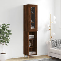 Thumbnail for Highboard Braun Eichen-Optik 34,5x34x180 cm Holzwerkstoff