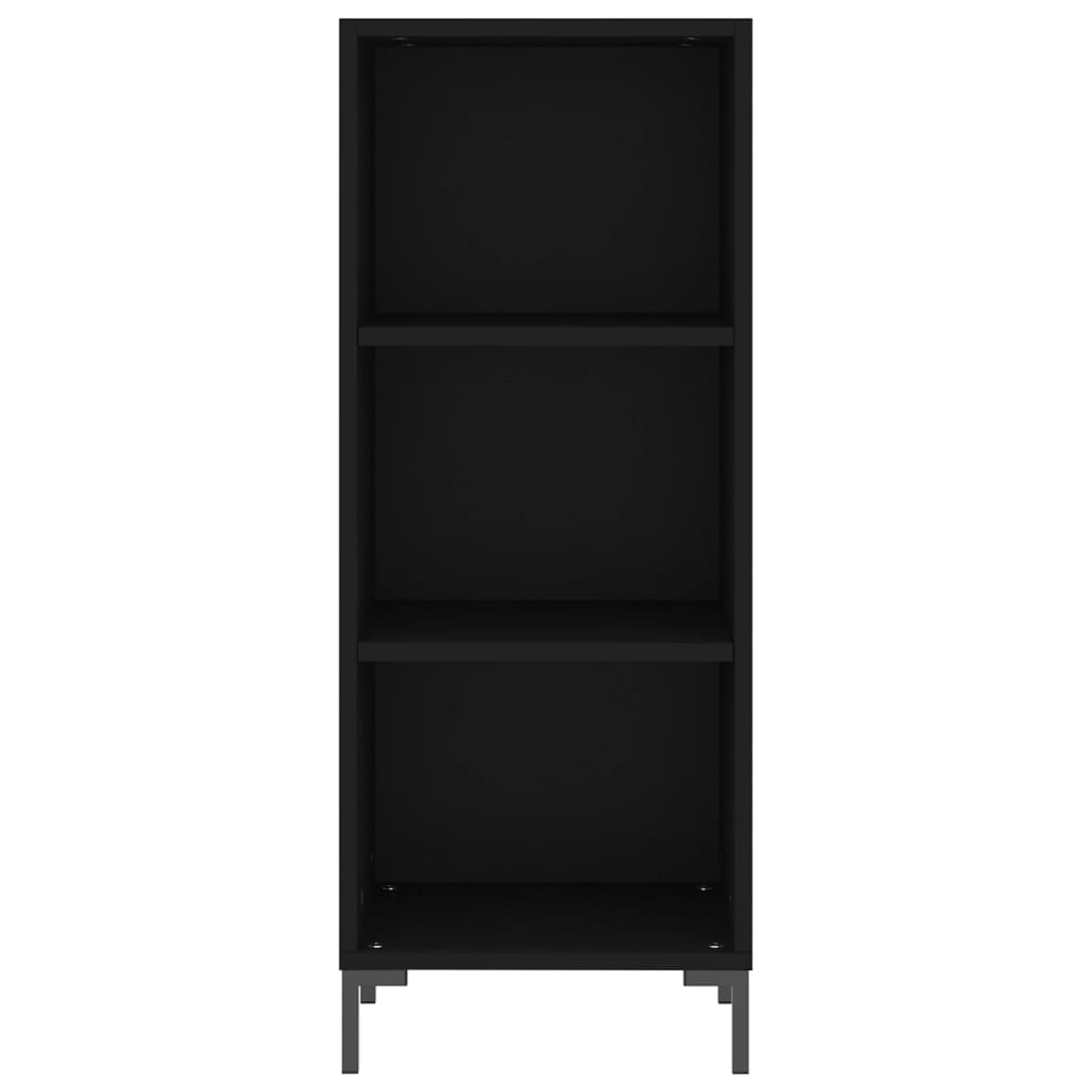Highboard Schwarz 34,5x34x180 cm Holzwerkstoff