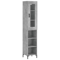 Thumbnail for Highboard Betongrau 34,5x34x180 cm Holzwerkstoff