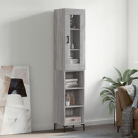 Thumbnail for Highboard Grau Sonoma 34,5x34x180 cm Holzwerkstoff