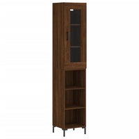 Thumbnail for Highboard Braun Eichen-Optik 34,5x34x180 cm Holzwerkstoff