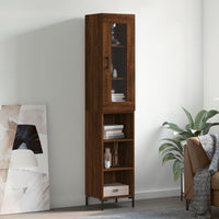 Thumbnail for Highboard Braun Eichen-Optik 34,5x34x180 cm Holzwerkstoff