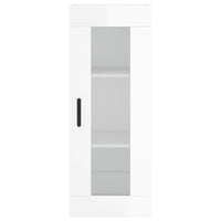 Thumbnail for Highboard Hochglanz-Weiß 34,5x34x180 cm Holzwerkstoff
