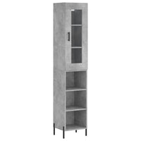 Thumbnail for Highboard Betongrau 34,5x34x180 cm Holzwerkstoff