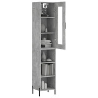 Thumbnail for Highboard Betongrau 34,5x34x180 cm Holzwerkstoff