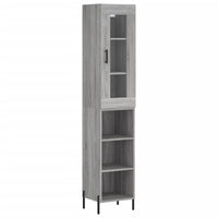 Thumbnail for Highboard Grau Sonoma 34,5x34x180 cm Holzwerkstoff
