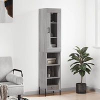Thumbnail for Highboard Grau Sonoma 34,5x34x180 cm Holzwerkstoff